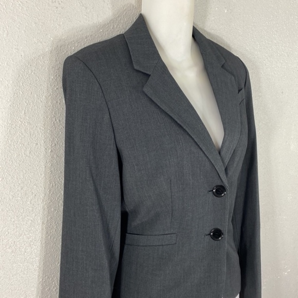 Calvin Klein Gray Two Button Front Stretch Blazer… - image 3